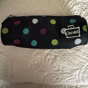 Caboodles Black Bag with Colorful Dots